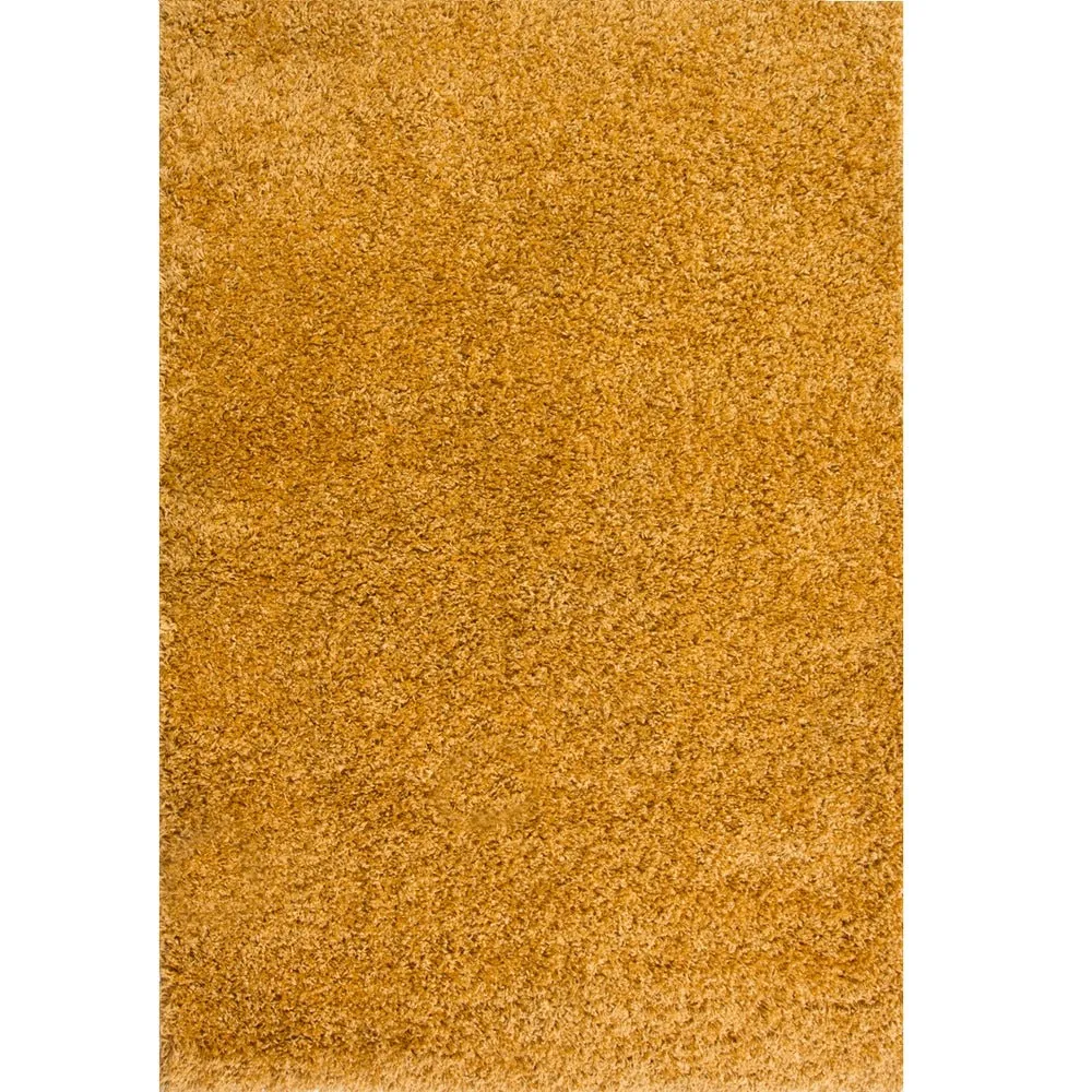 Soft Yellow Ochre Shaggy Rug