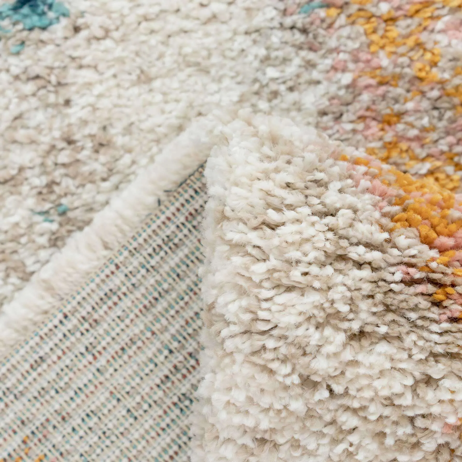 Super Soft Abstract Moroccan Shaggy Runner Rug