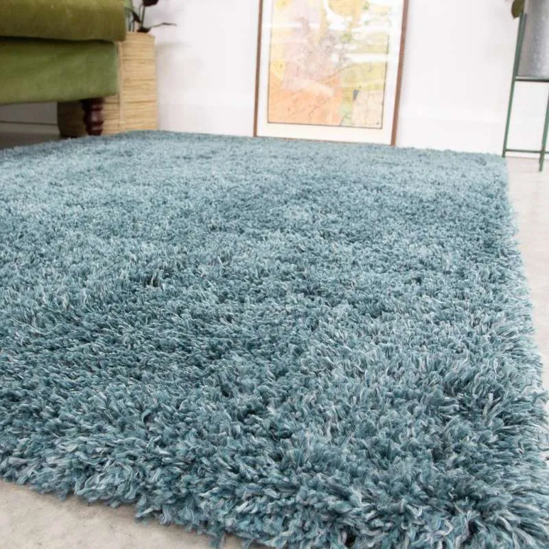 Super Soft Luxury Blue Shaggy Rug