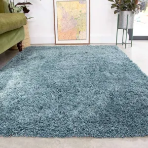 Super Soft Luxury Blue Shaggy Rug