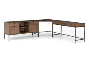 TREY DESK SYSTEM, AUBURN POPLAR