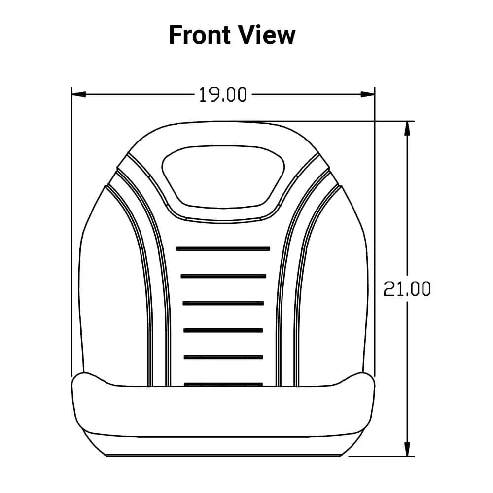 Uni Pro | KM 129 Bucket Seat | Gray Vinyl (7102.KMM)