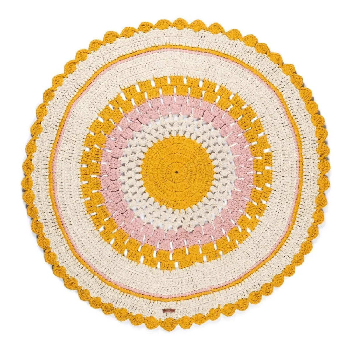 Varanassi - Embroidery Collection - Round Gipsy Cotton Rug