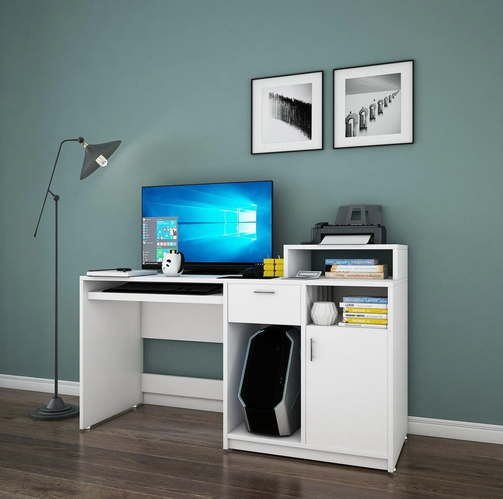 Volvur Study Table in White Color