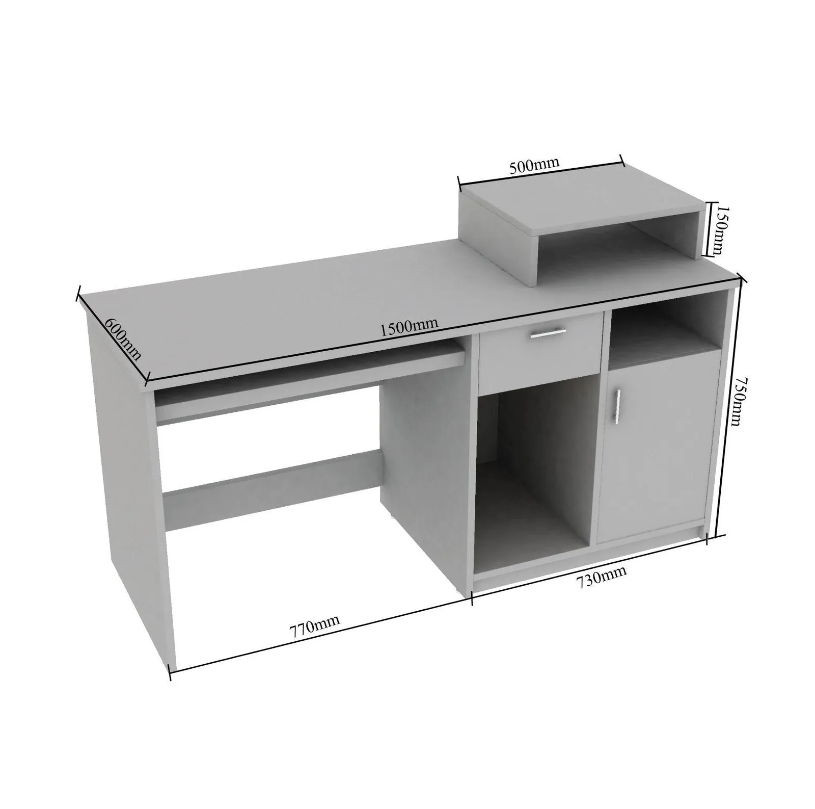 Volvur Study Table in White Color