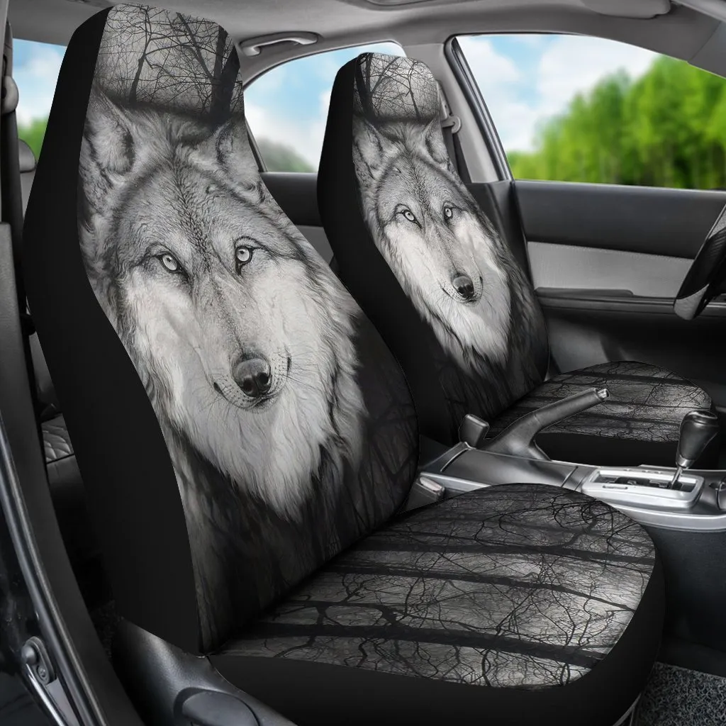 WOLF CAR SEAT COVERS EYE-NIGHT