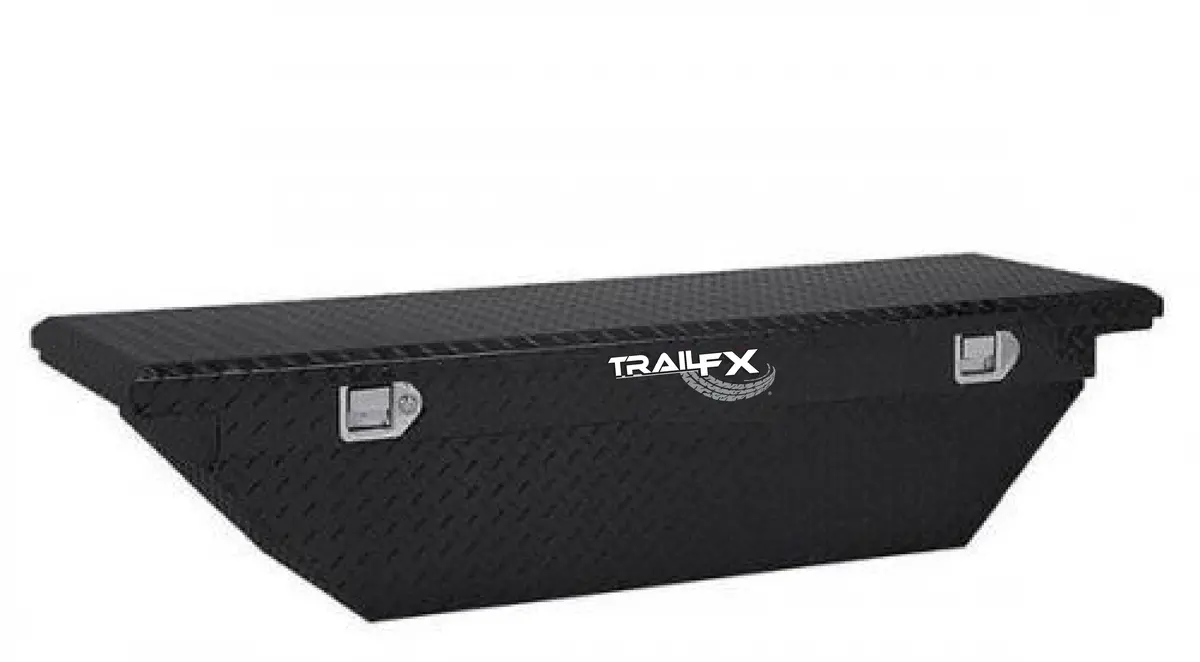 Crsovr Angled Sgl Lid Dia Tread Matte Black 16 Gauge Alum 63X19.25X13.5 1