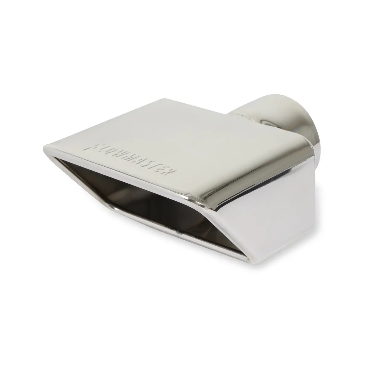 Exhaust Tip - 3.0 X 5.5 Polished Angle Rolled Edge Fits 2.5 In. Tubing 1