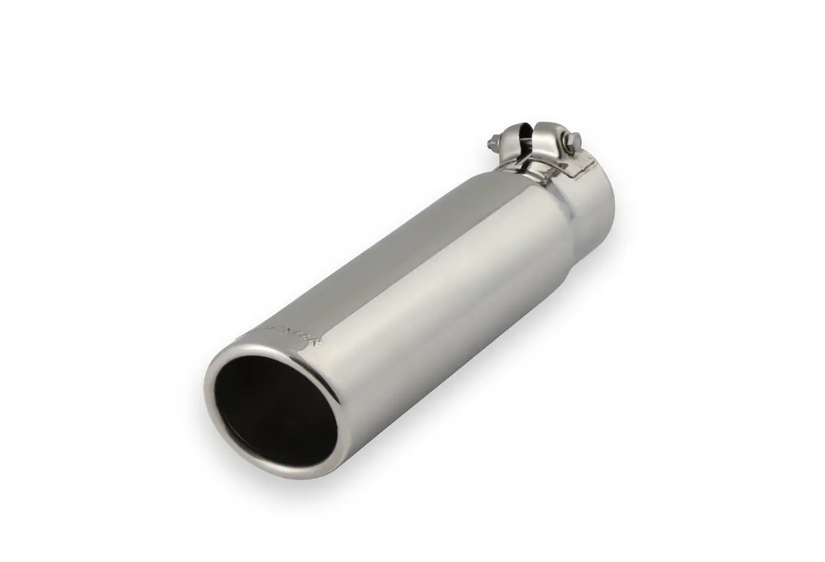 Exhaust Tip - 3.00 In. Rolled Angle Polished Ss Fits 2.50 In. Tubing - Clamp On 1