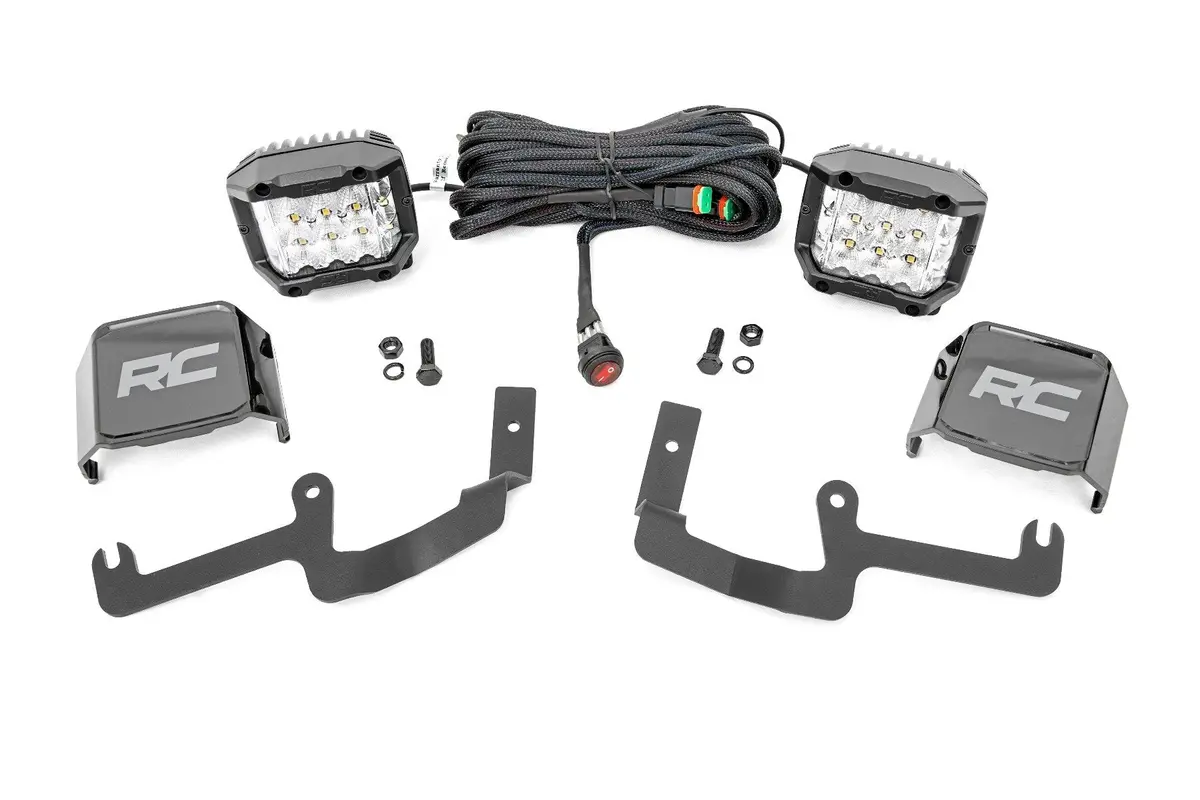 Led Light Kit - Ditch Mount -  3" Osram - Wide - Chevy Silverado 1500 (19-24) 1