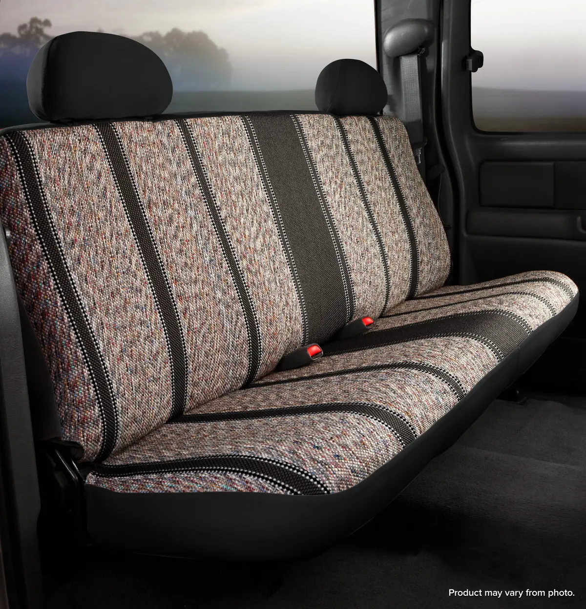 Tr40 Series - Wrangler Saddleblanket Universal Fit Front Seat Cover - Black 1