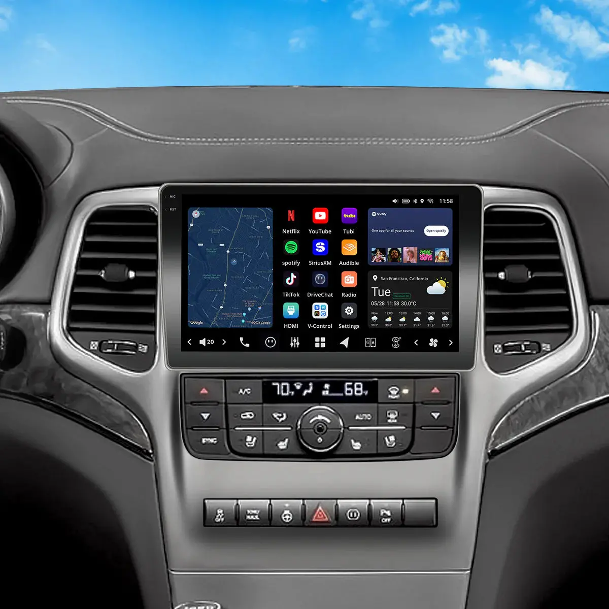 9” Custom-Fit Car Stereo For Jeep Grand Cherokee 2011-2013 1