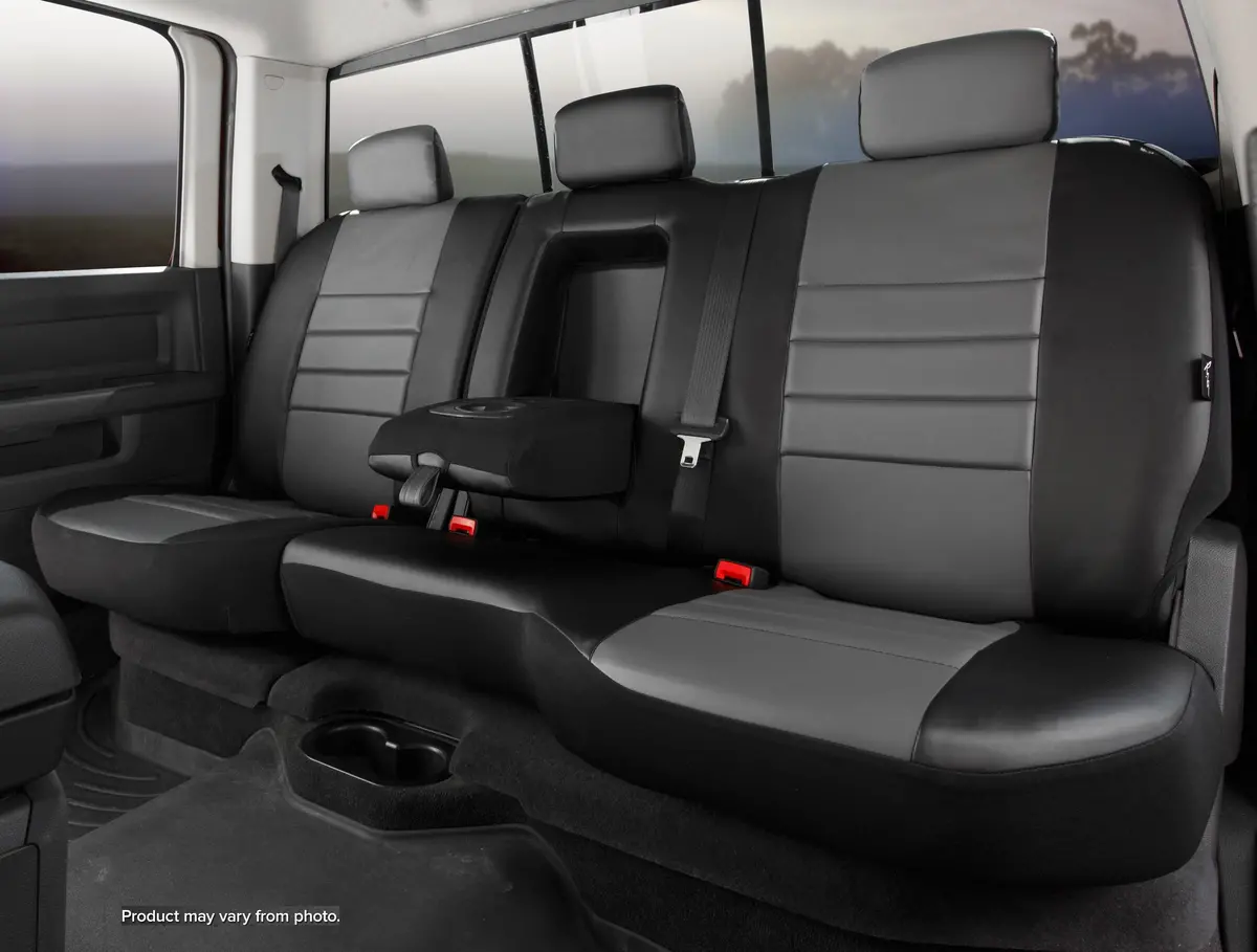 Sl60 Series - Leatherlite Simulated Leather Custom Fit Rear Seat Cover- Gray 1