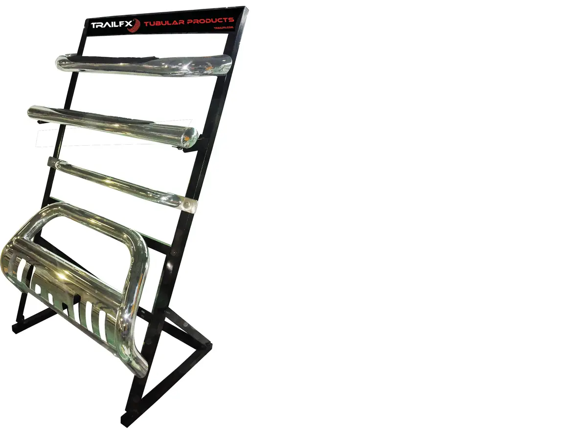 Oval Side Bar Display For 4, 5 And 6 Inch Nerf Bars Polished Stainless Steel 1