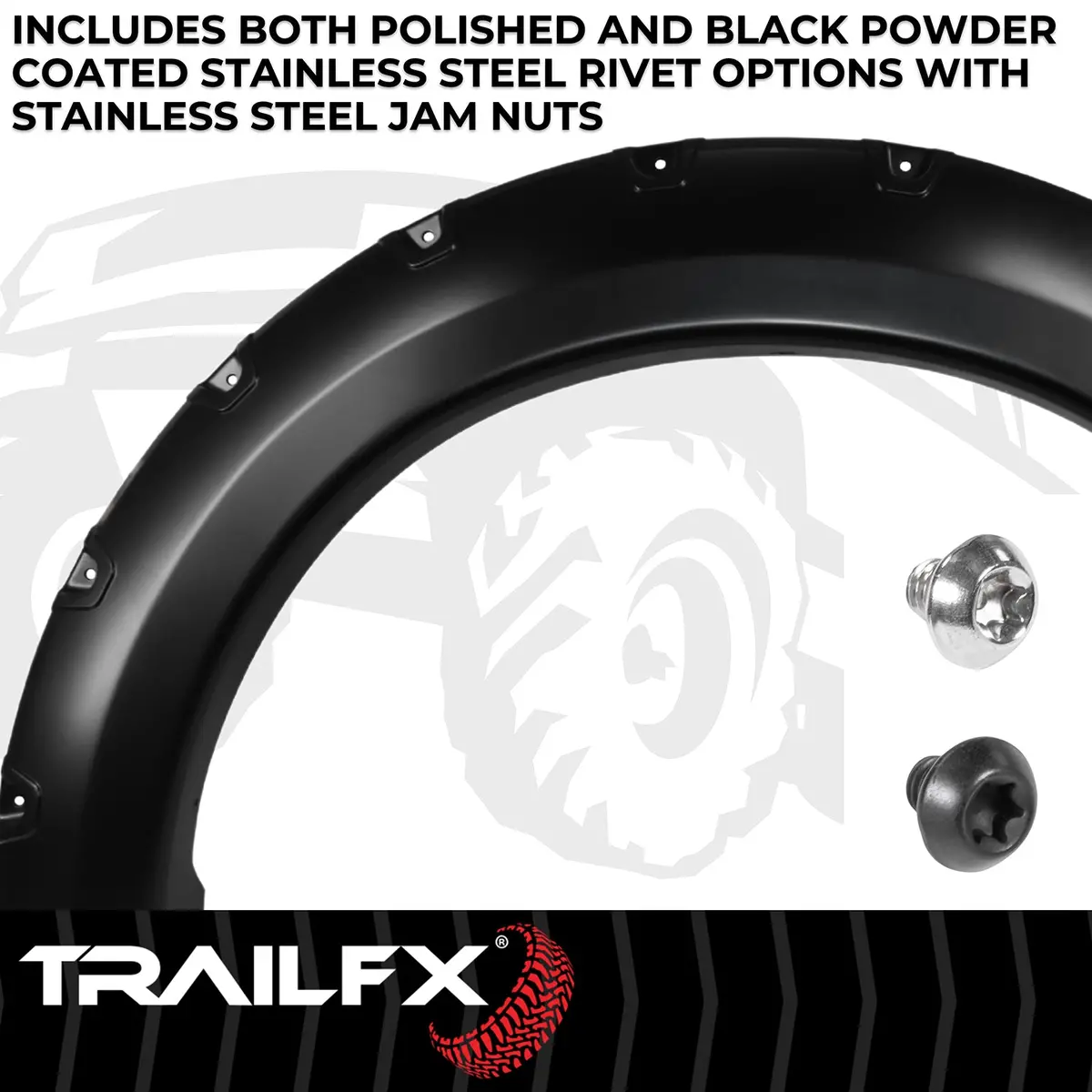 With Polished Stainless And Black Steel Rivets/ Stainless Hardware Kit 1