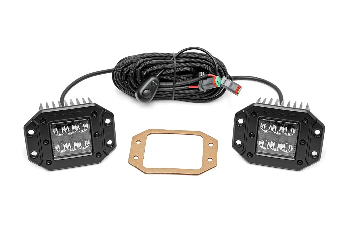 2 Inch Black Series Led Light Pods - Spot - Flush Mount 1
