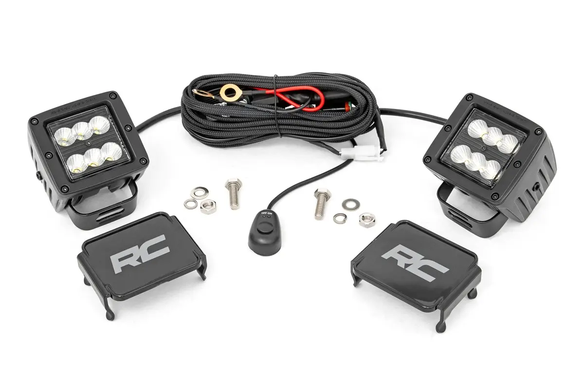 2 Inch Black Series Led Light Pods  - Pair - Flood 1