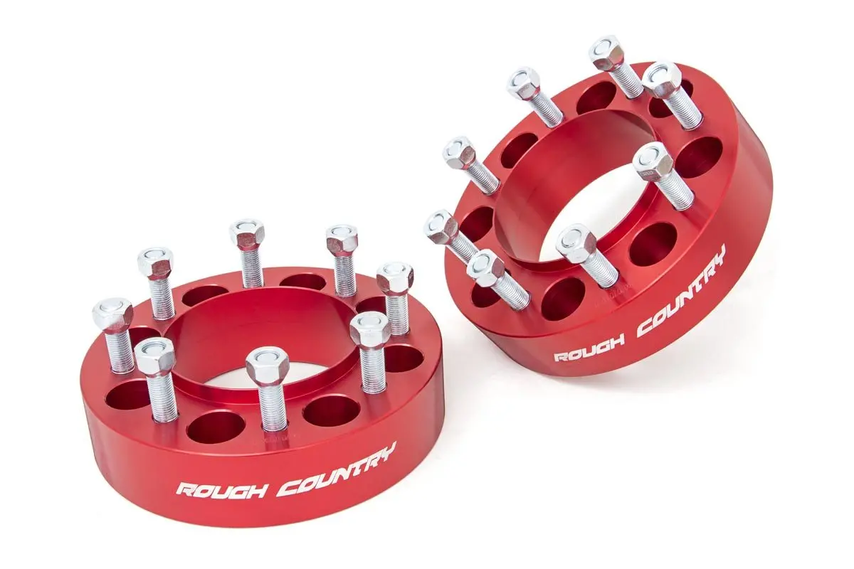 2 Inch Wheel Spacers - 8X170 - Red - Ford F-250/F-350 Super Duty 4Wd (03-25) 1