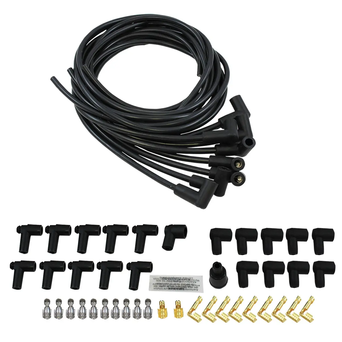 Unassembled Multi-Fit Kit Blk 8-1/2 Mm High Density Silicone Rated At 450 Degs F 1