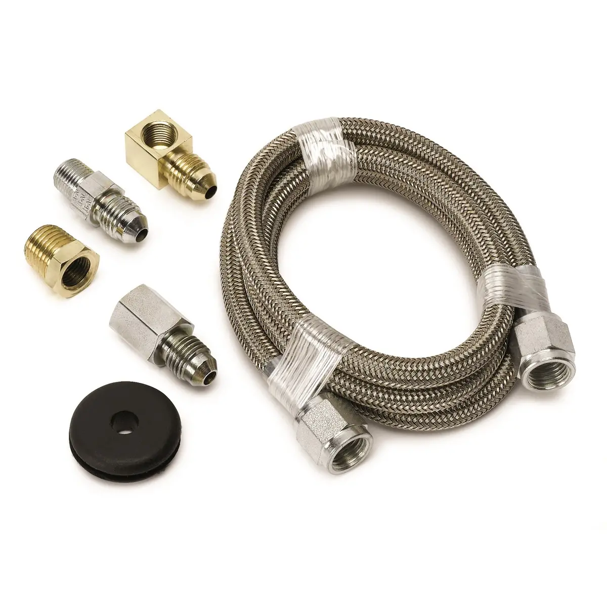 Line, Braided Stainless Steel, #4 Dia., 3Ft. Length, -4An And 1/8" Nptf Fittings 1