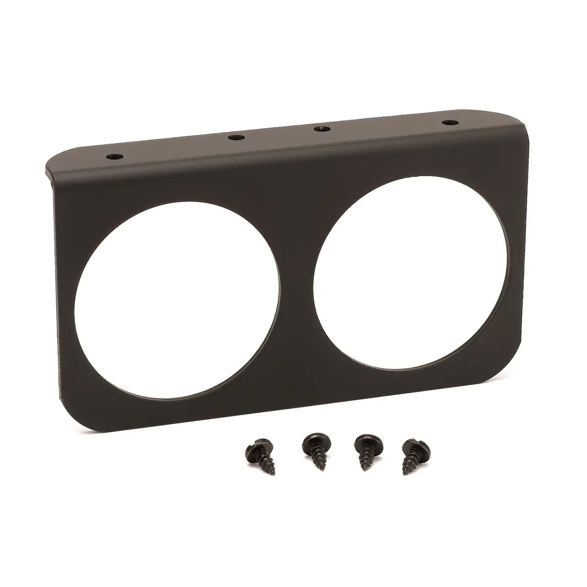 Gauge Mounting Panel, Dual, 2 5/8", Black, Aluminum 1