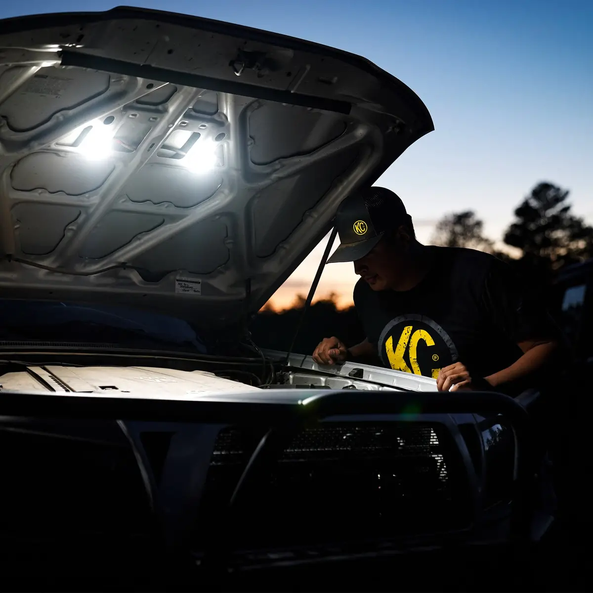 Kc Cyclone V2 Led Under Hood 2-Light System Universal 1