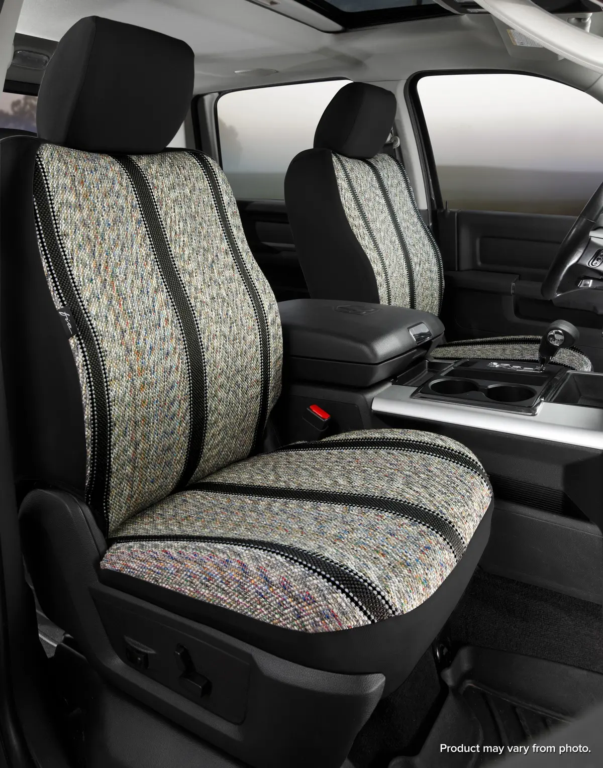 Tr40 Series - Wrangler Saddleblanket Custom Fit Front Seat Cover - Black 1