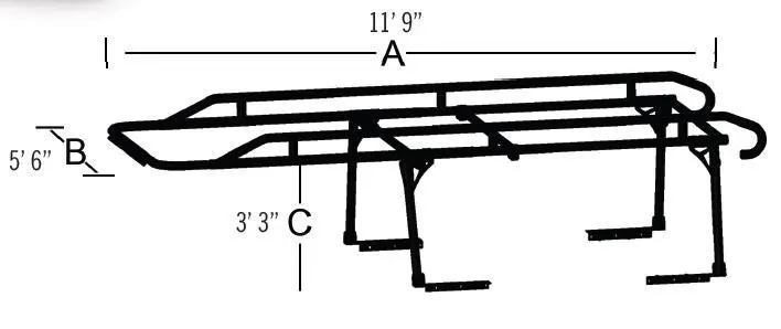 1500 Pound Capacity Multi-Fit Powder Coated Black Steel 1