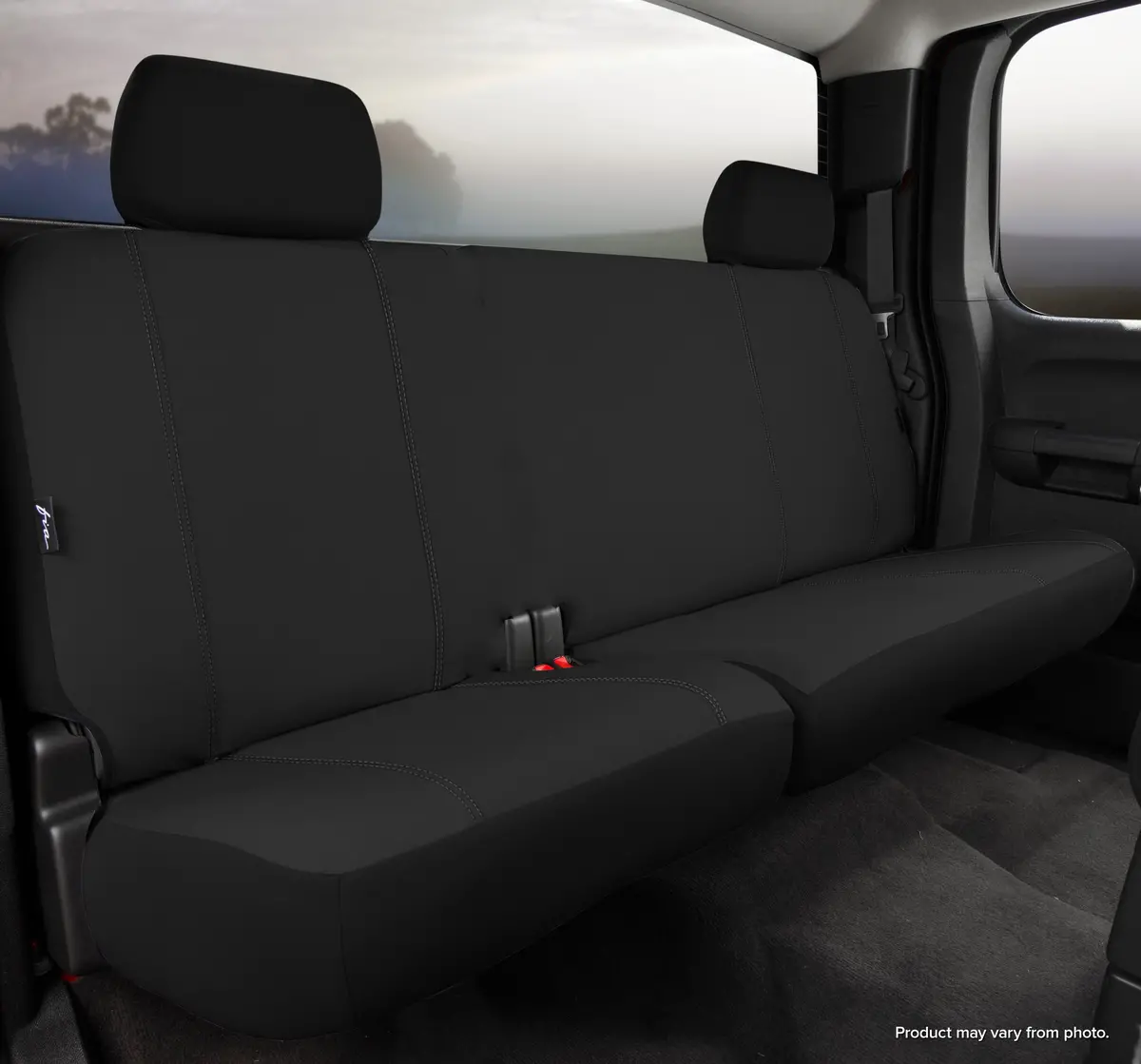 Sp80 Series - Seat Protector Poly-Cotton Custom Fit Rear Seat Cover - Black 1