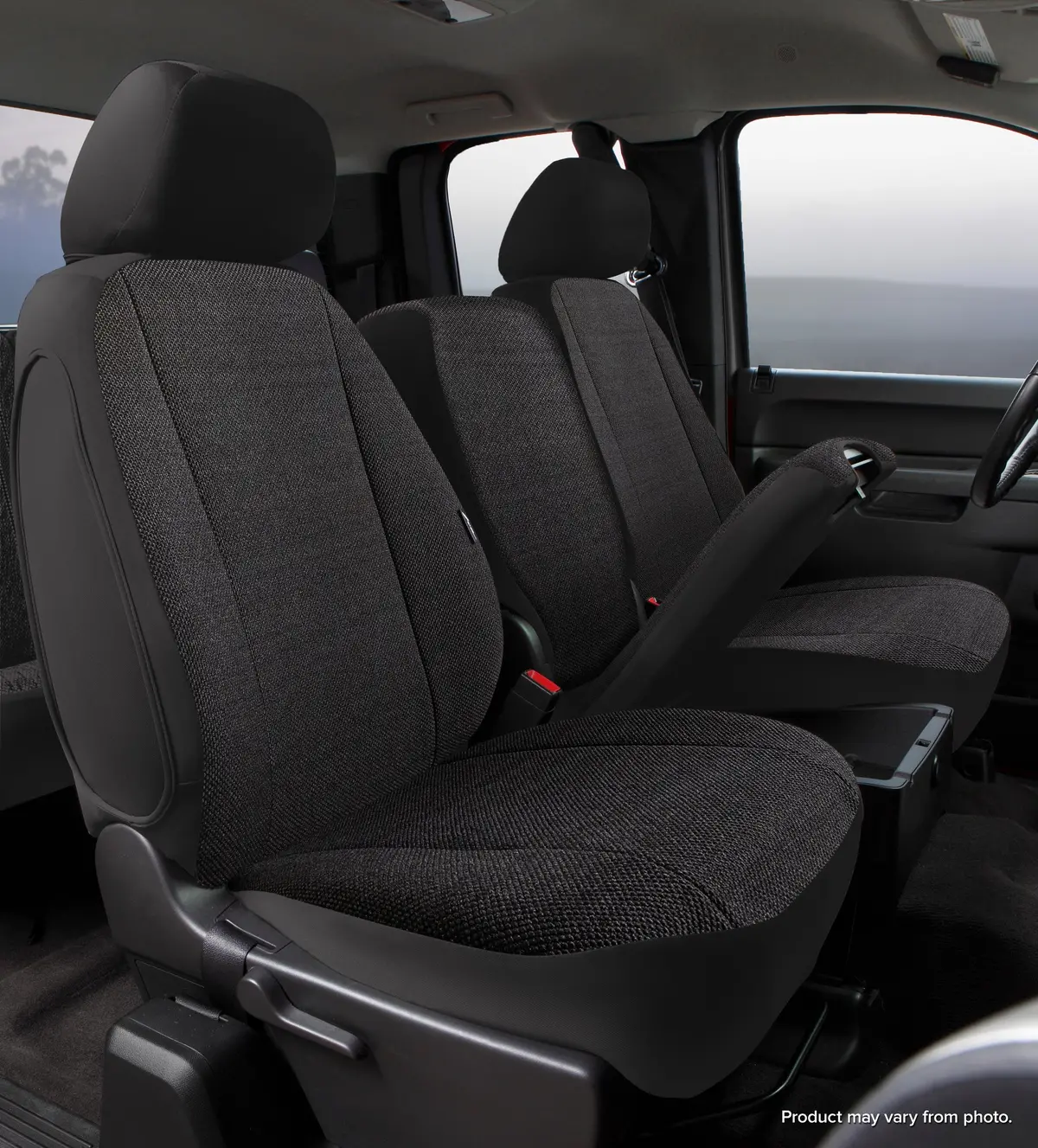 Tr40 Series - Wrangler Saddleblanket Custom Fit Front Seat Cover - Solid Black 1