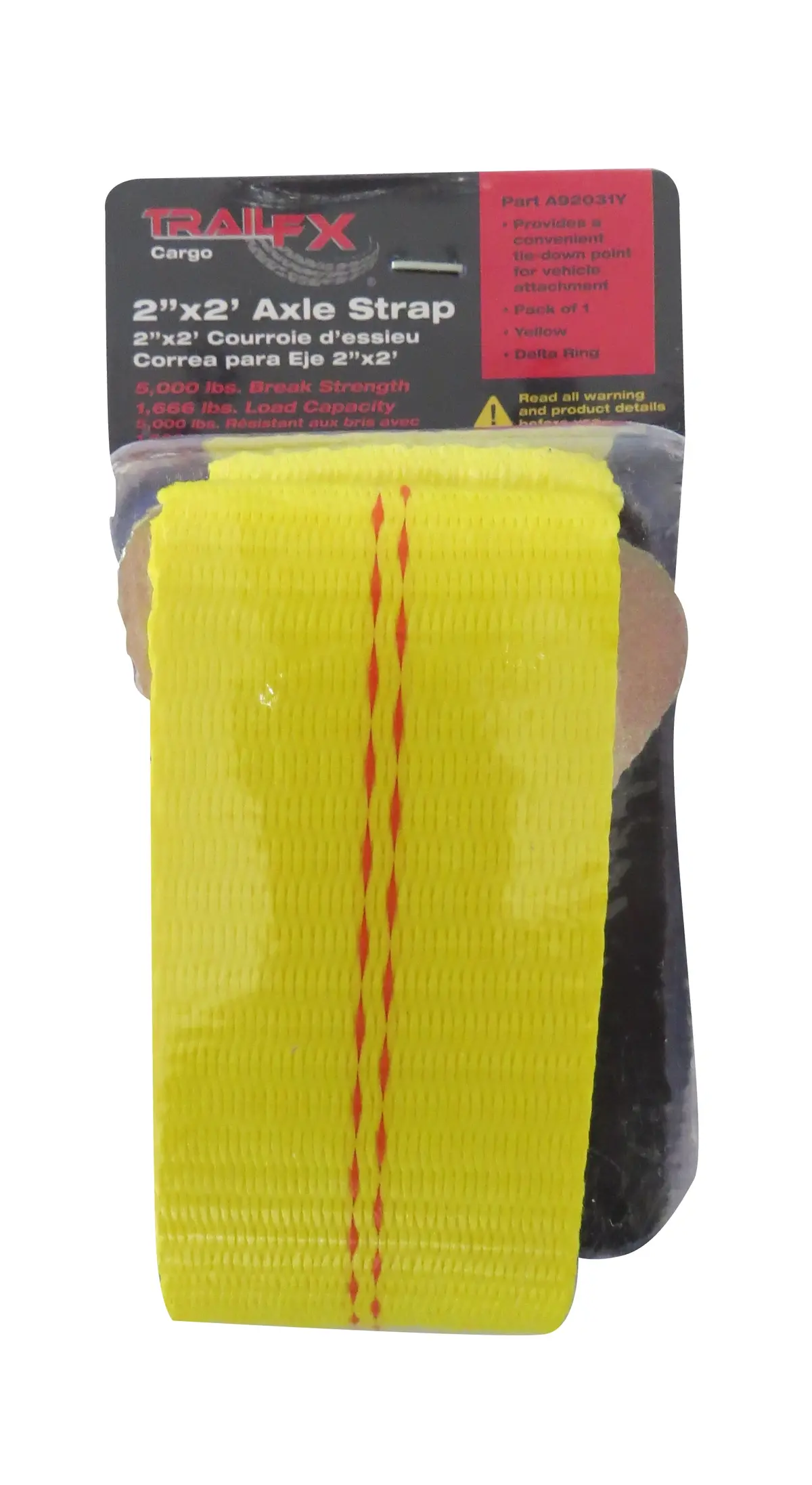 24X2 1666 Lb Load Cap W/O Ratchet Yellow Sgl W/D-Ring 1