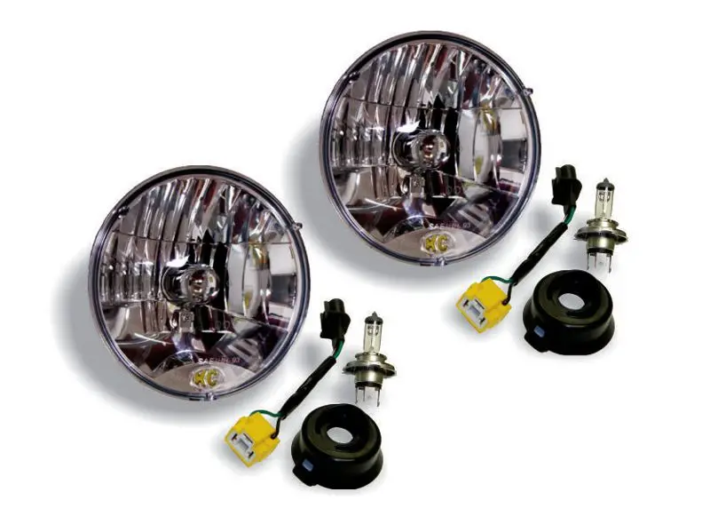 Kc Headlight H4 Halogen 7In Dot 2-Light 2007-2018 Jeep Wrangler Jk 1