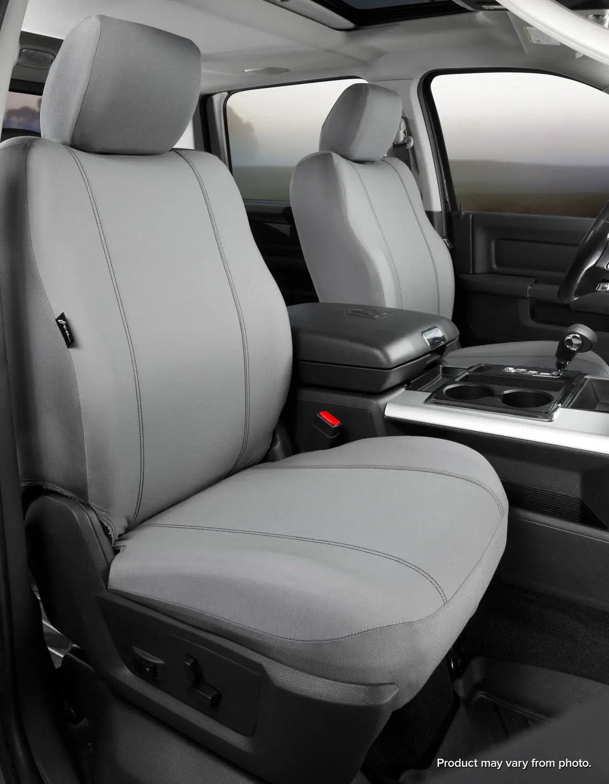 Sp80 Series - Seat Protector Polyester Custom Fit Front Seat Cover - Gray 1