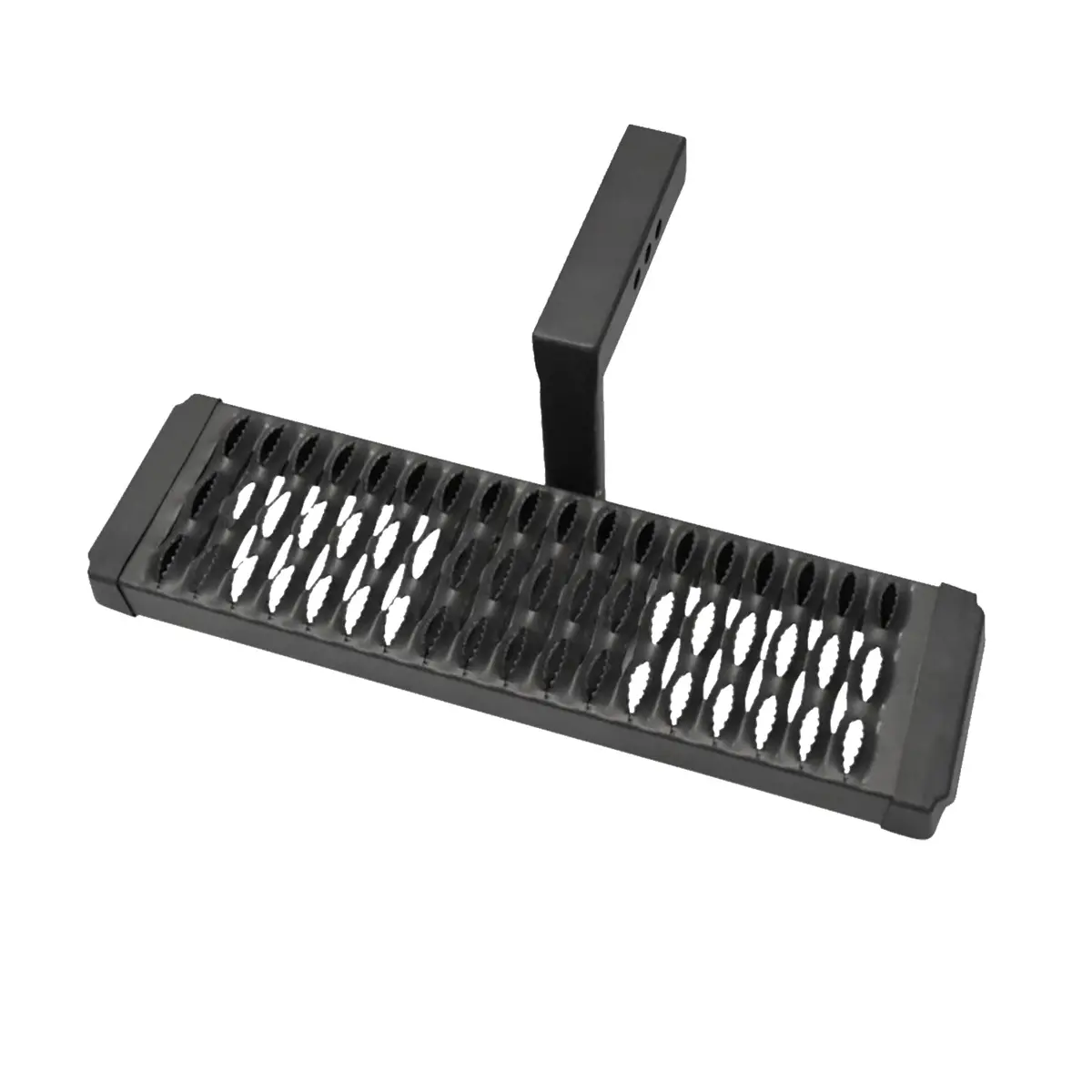 Hitch Mount 2 In Receivers 6 In Drop Step Stationary Pwdr Ctd Titnium Black Alum 1