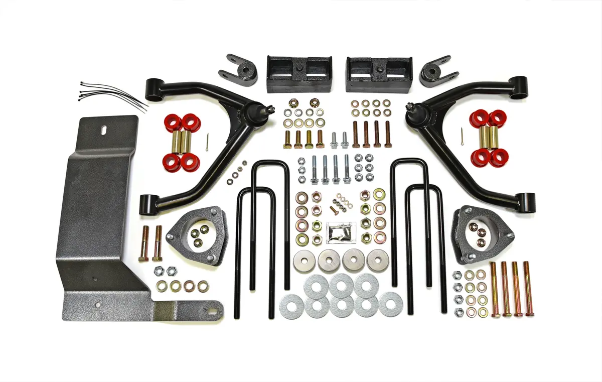 4 In Front Lift 1-3/4 In Rear Lift W/O Shock Absorbers In Kit Black 1