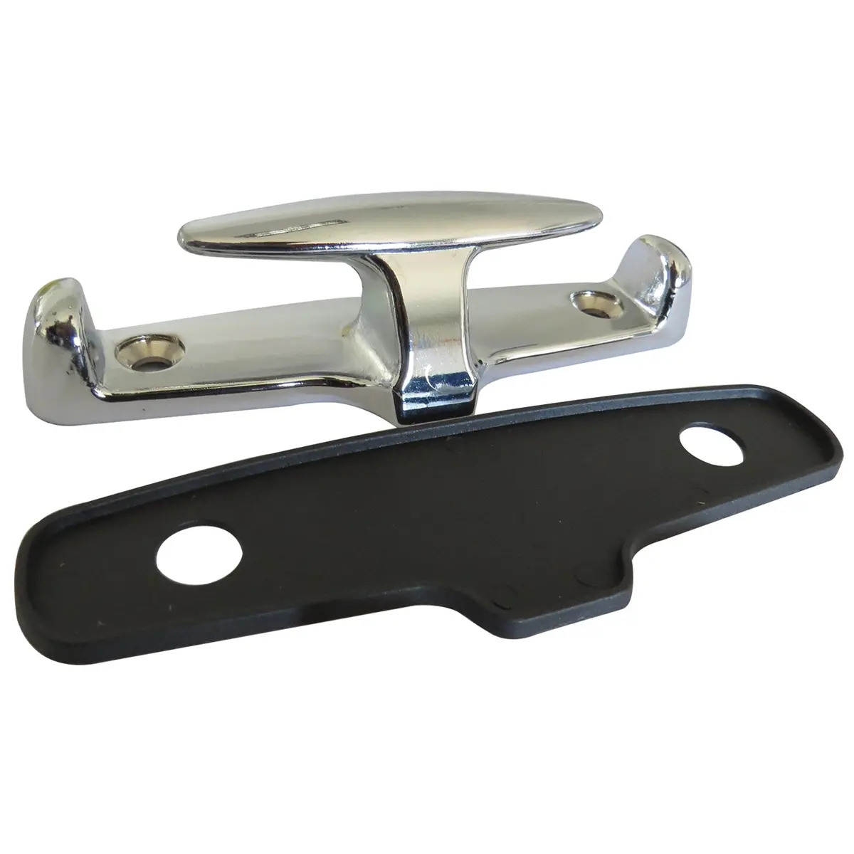 Screw-On Mount Rope Cleat 150 Pound Capacity Chrome Plated Single 1