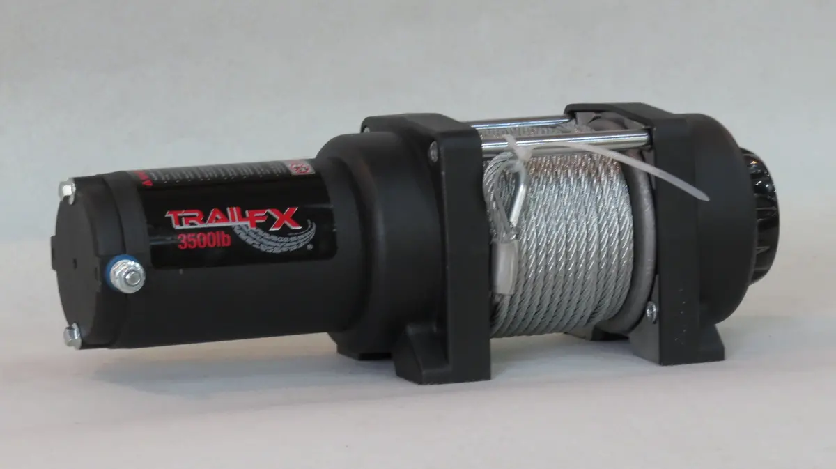 Atv/Utv Mounted 250A 3500 Lb Cap 3/16 X 50 Ft Steel Cable 4-Way Roller Fairlead 1