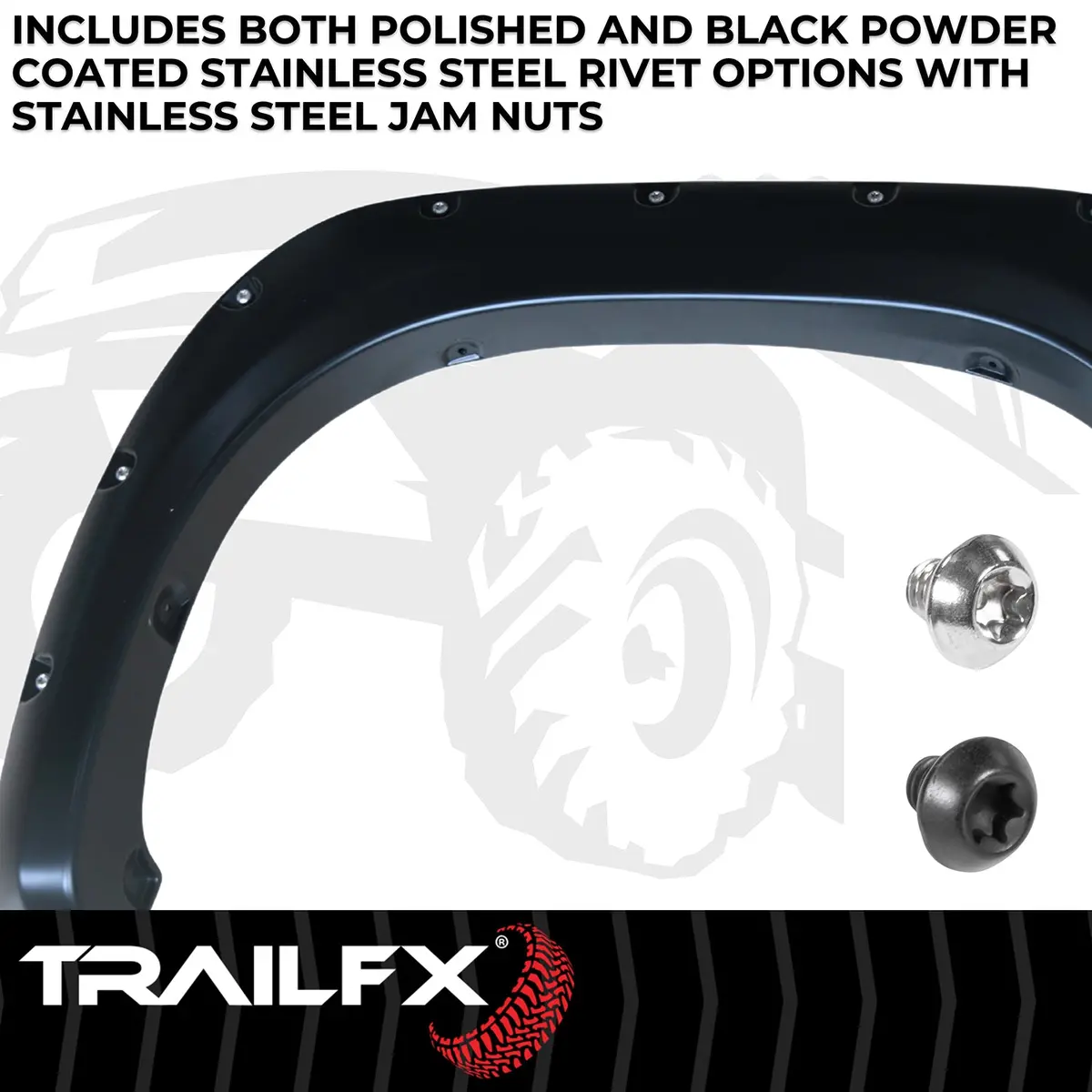 With Polished Stainless And Black Steel Rivets/ Stainless Hardware Kit 1