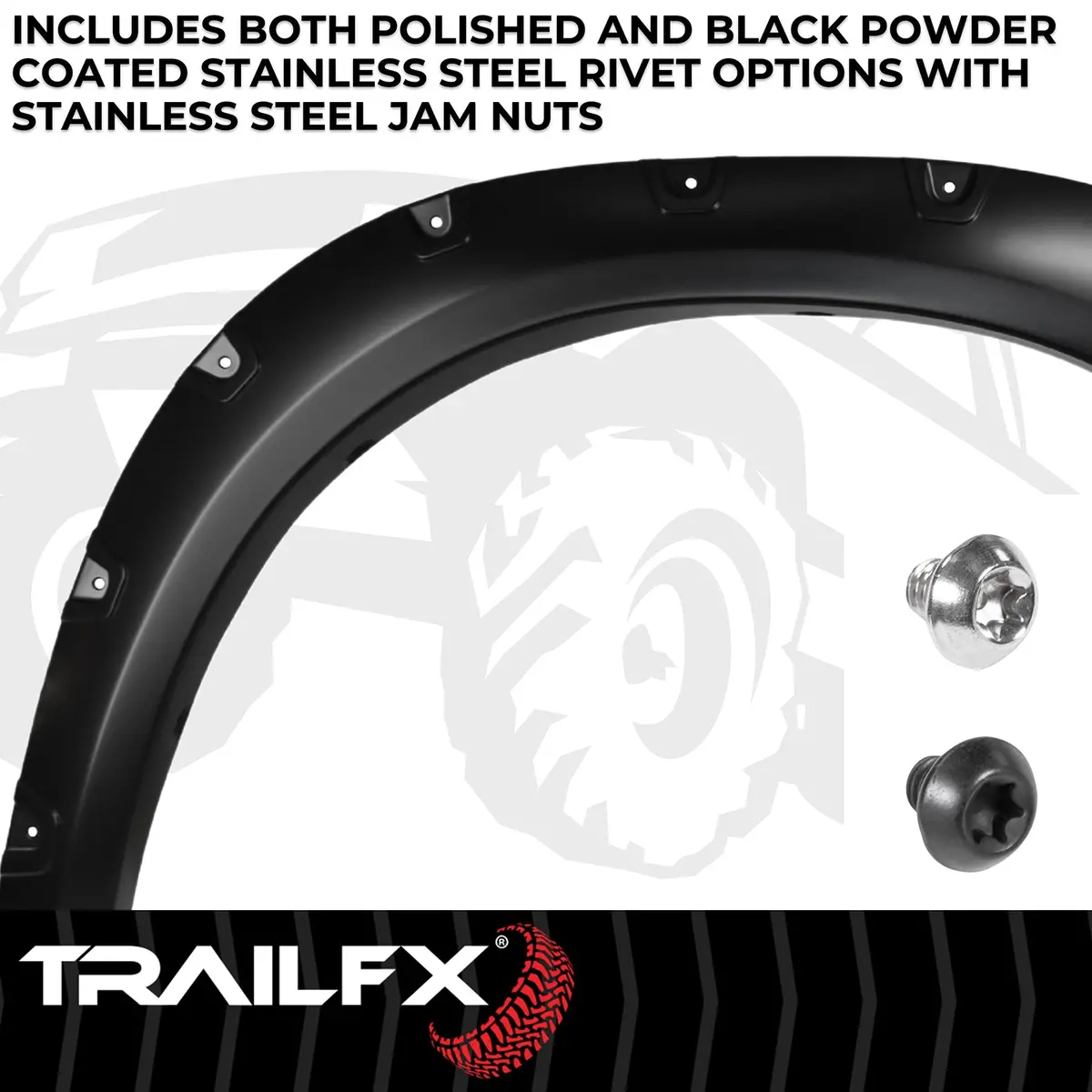 With Polished Stainless And Black Steel Rivets/ Stainless Hardware Kit 1