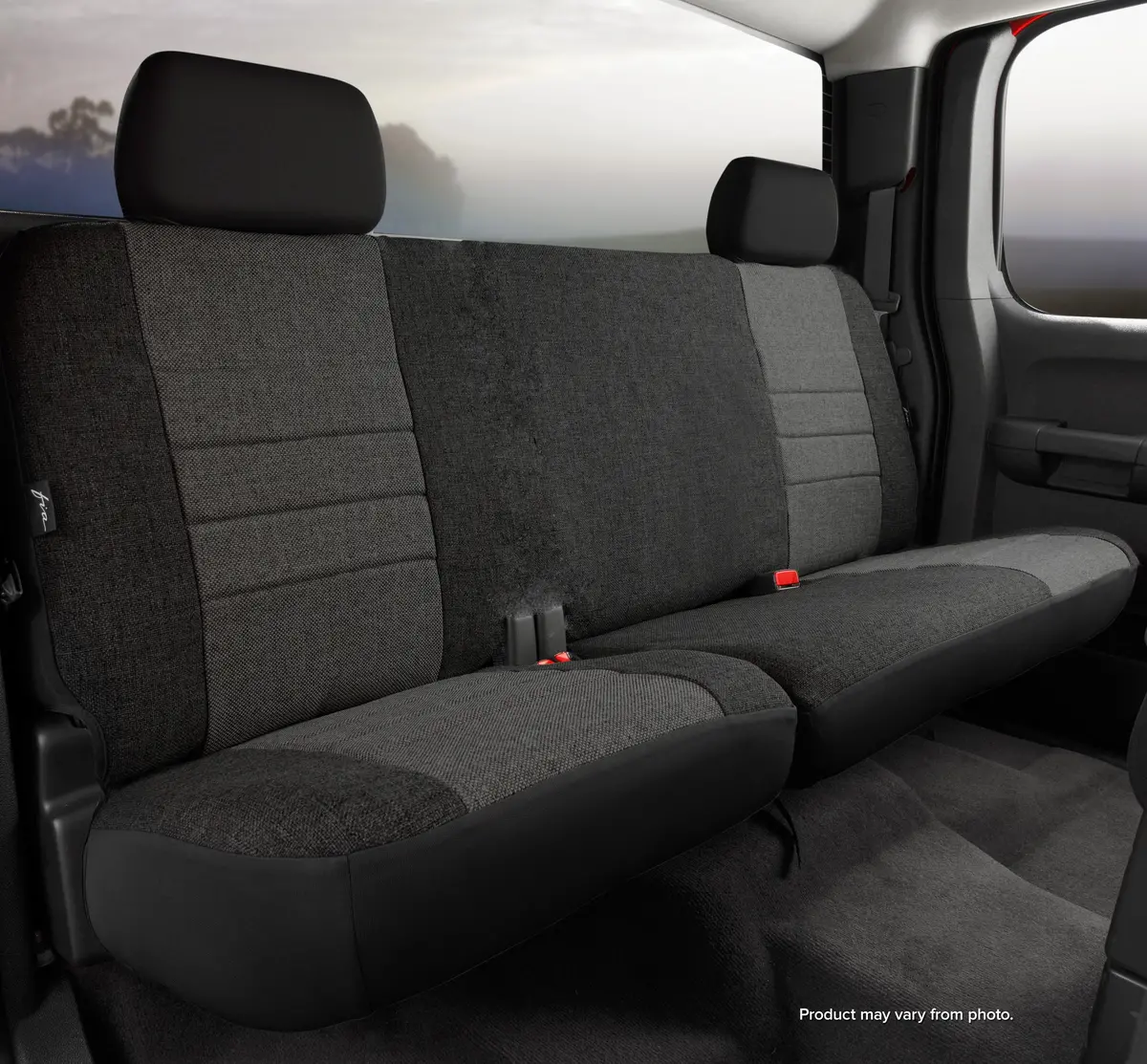 Oe30 Series - Oe Tweed Custom Fit Rear Seat Cover- Charcoal 1