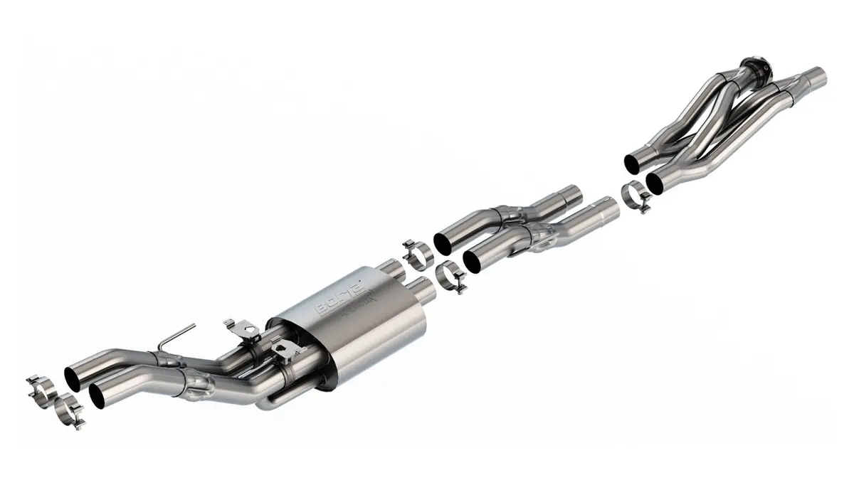 Mid-Section Exhaust System W/ Muffler, X-Pipe & Mid-Pipe - Atak® 1