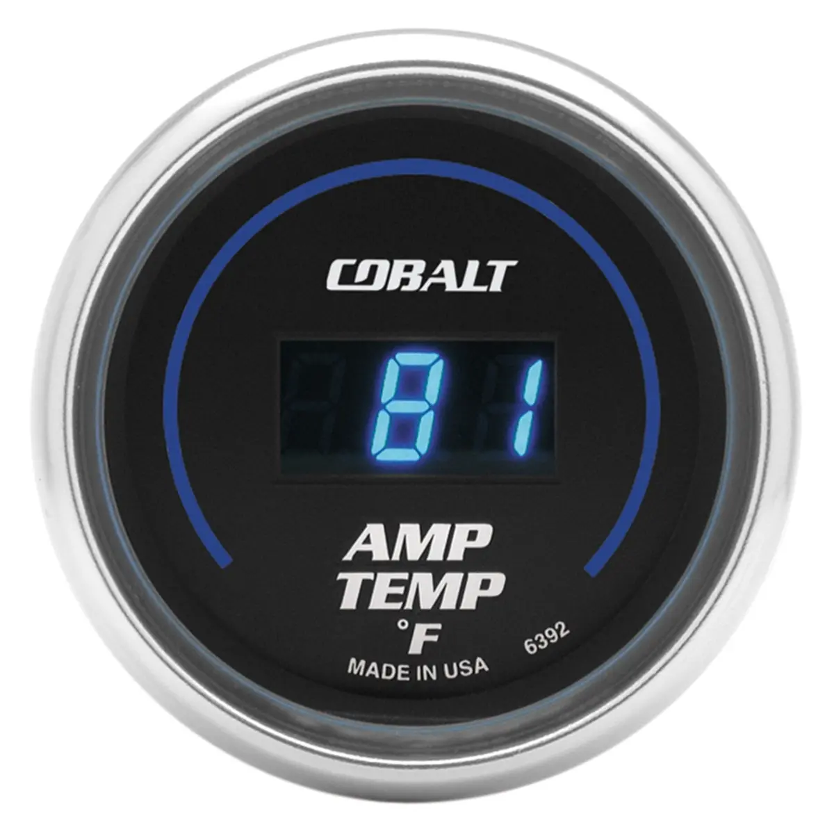 Gauge, Stereo Amp Temperature, 2 1/16", 250?F, Digital, Cobalt 1