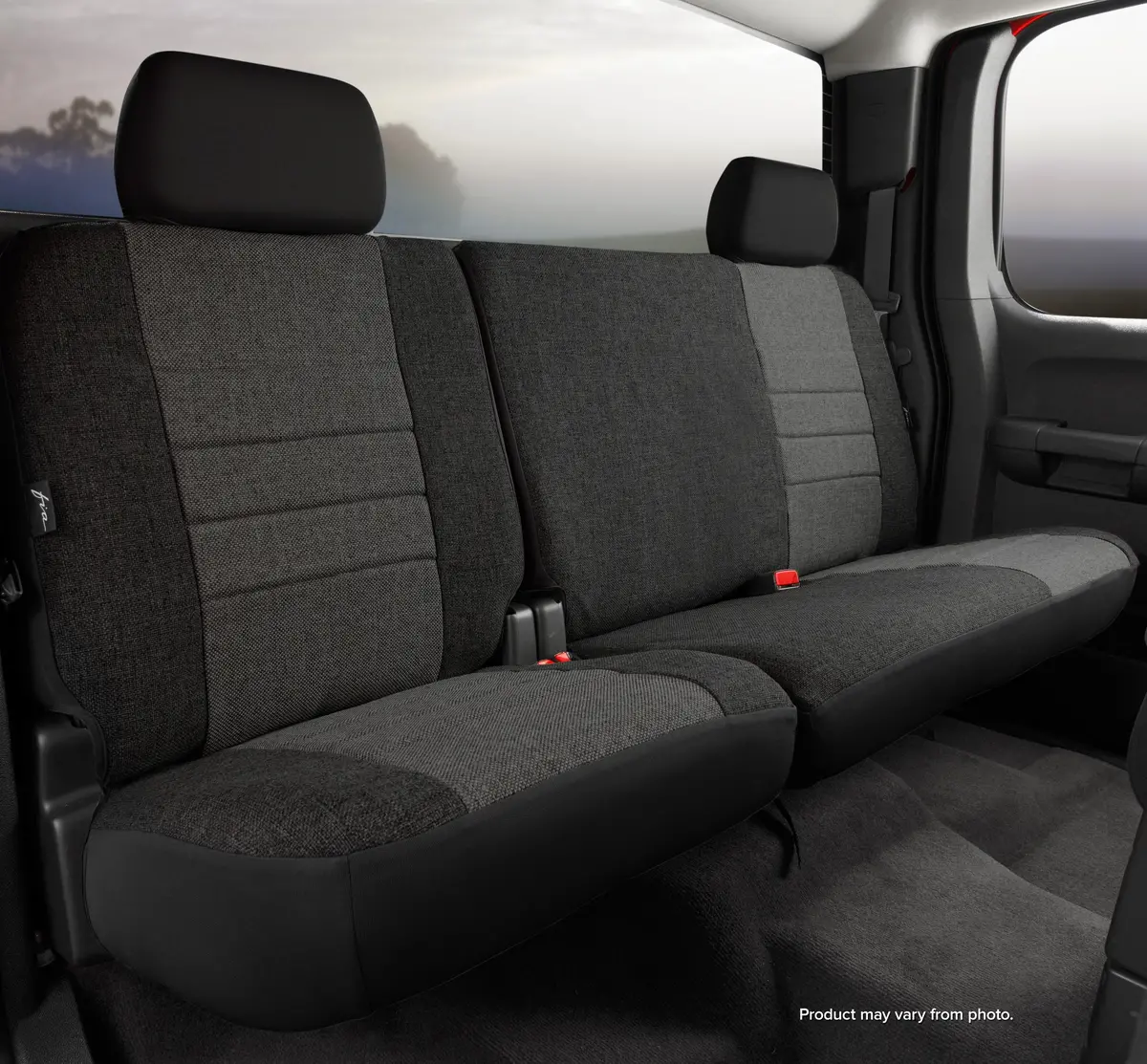 Oe30 Series - Oe Tweed Custom Fit Rear Seat Cover- Charcoal 1
