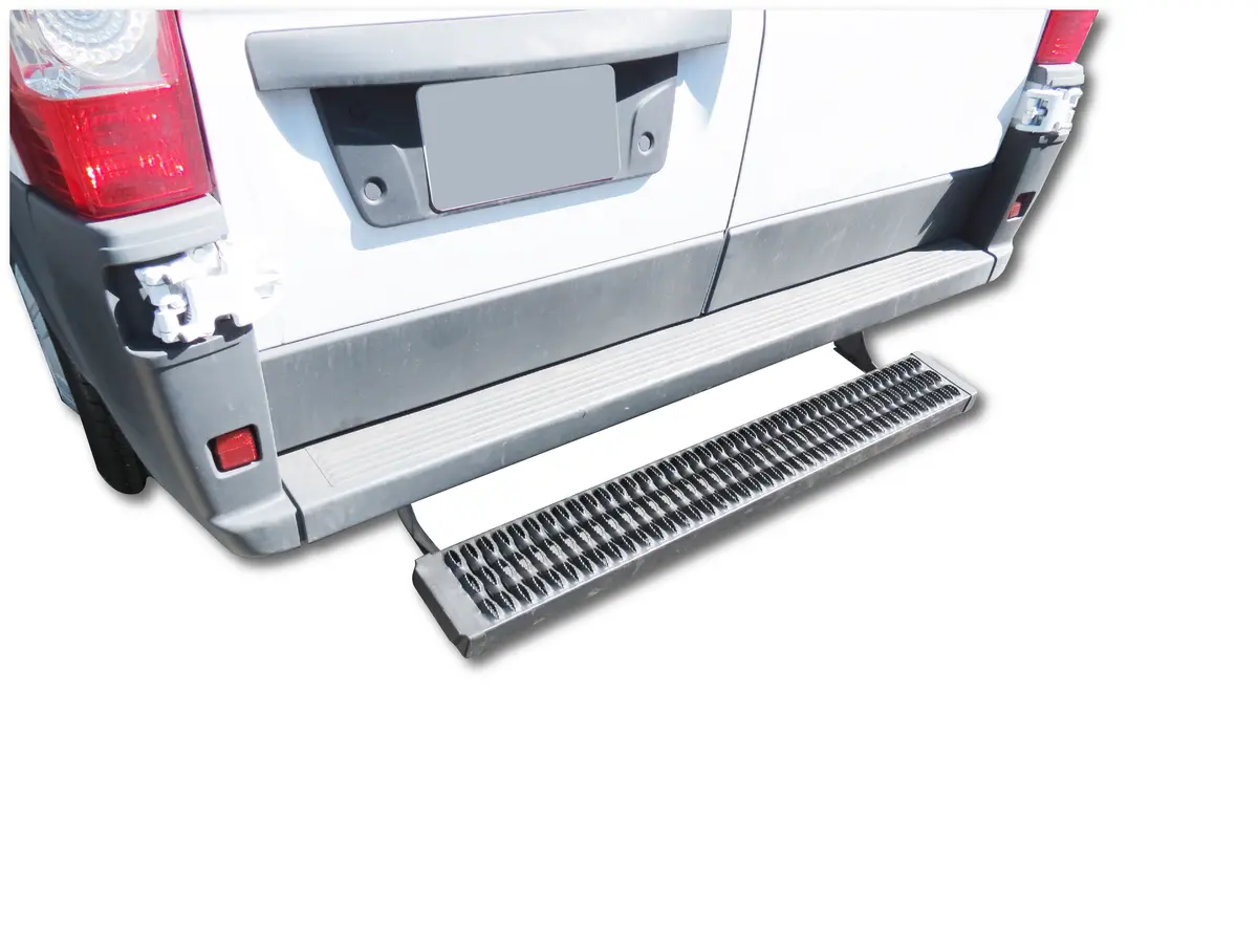 Mounts Under Rear Bumper Solid 53X6.5 Pwdr Ctd Titanium Black Alum 1