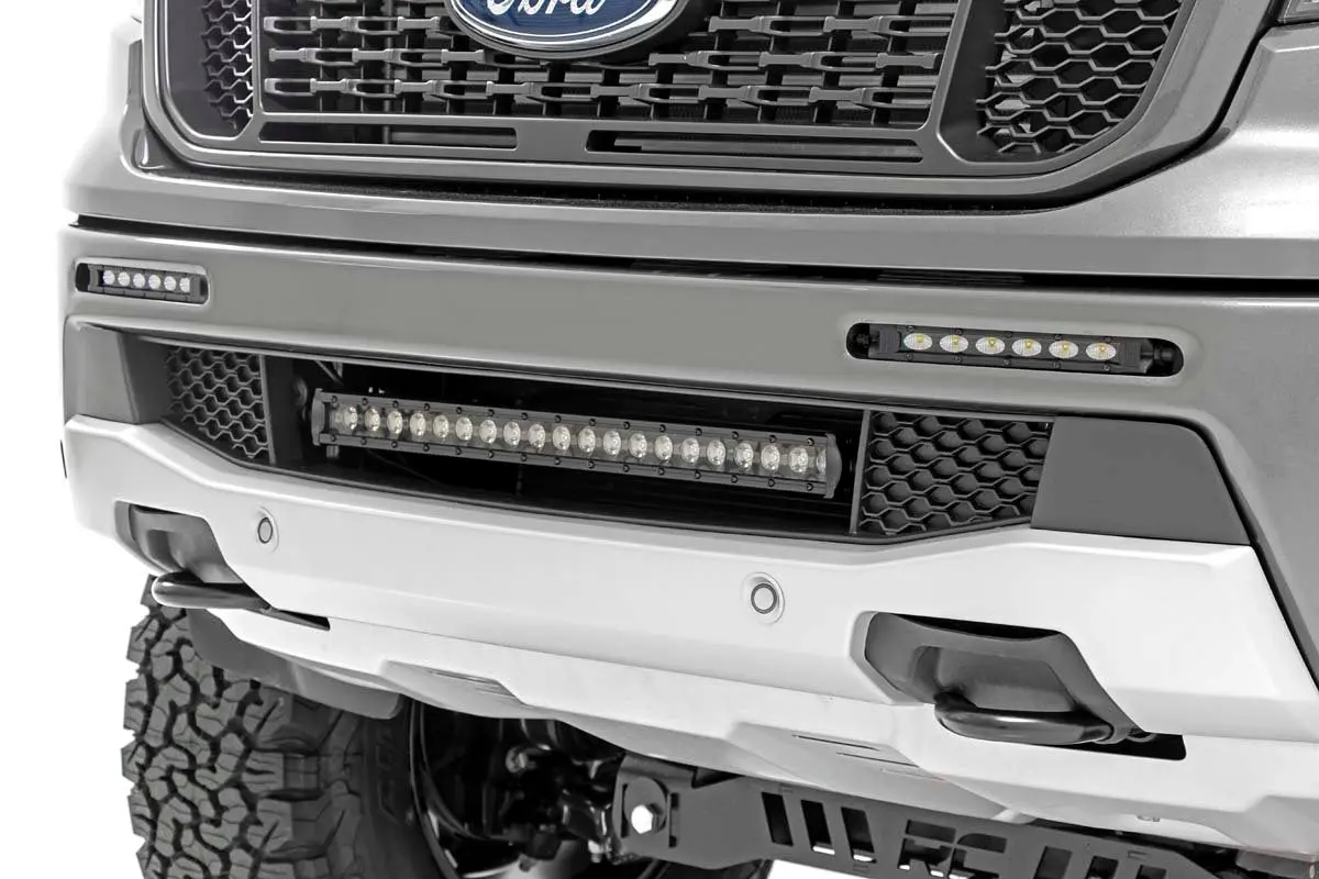 Led Light Kit - Bumper Mount - 6" Black Slimline Pair - Ford Ranger (19-23) 1