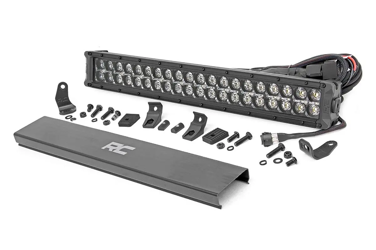20 Inch Black Series Led Light Bar - Dual Row - Cool White Drl 1
