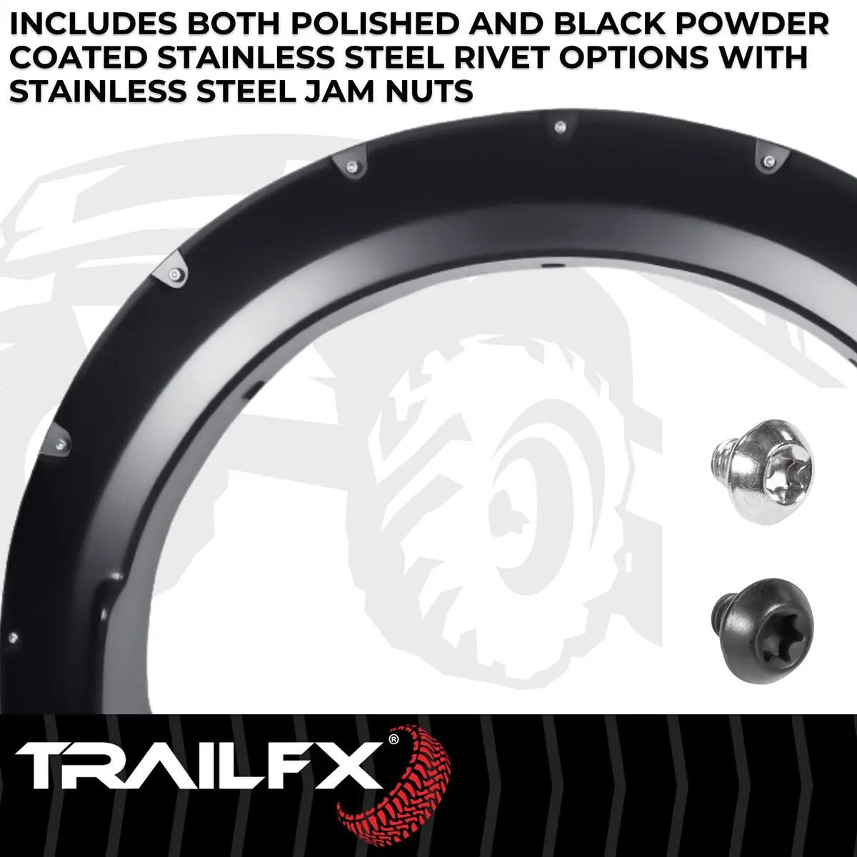 With Polished Stainless And Black Steel Rivets/ Stainless Hardware Kit 1