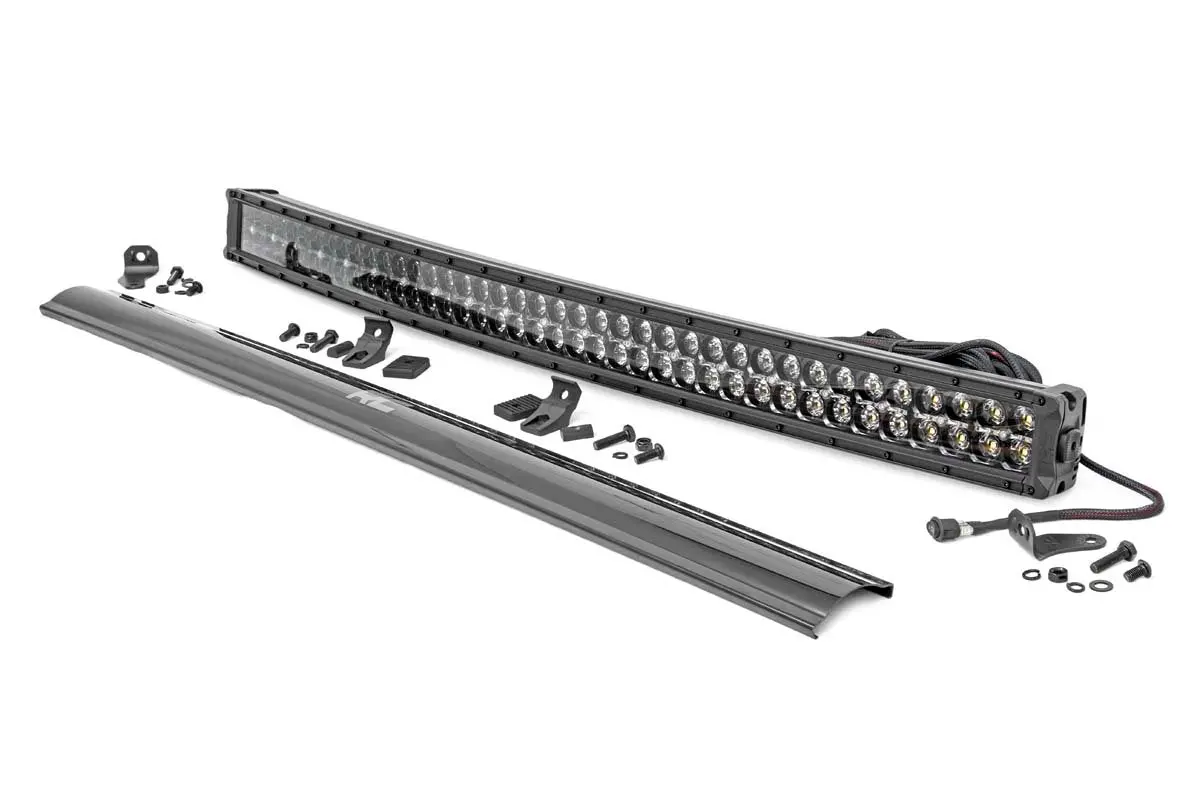 40 Inch Black Series Led Light Bar - Curved - Dual Row - Cool White Drl 1