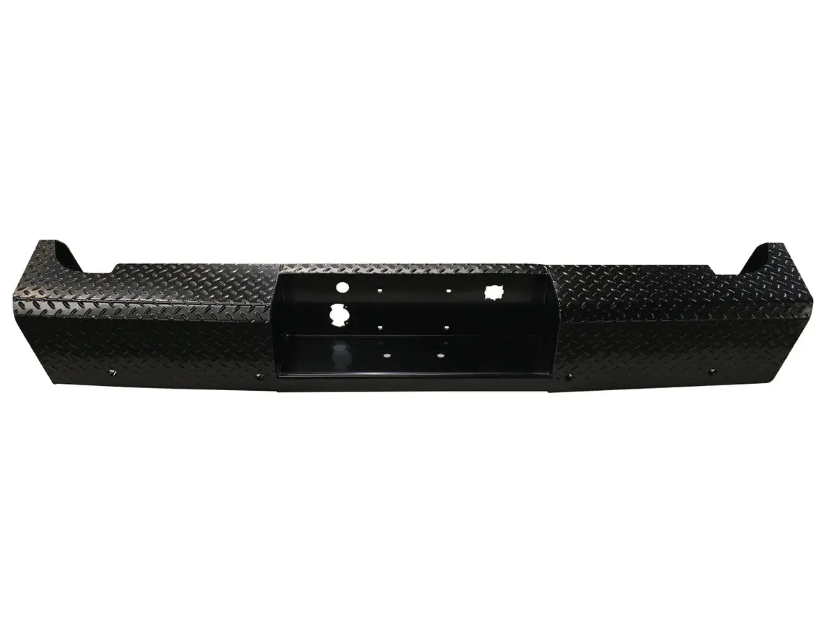 One Piece Direct Fit W/Factory Hitch Pwdr Ctd Black Steel W/Gloss Black Tread 1