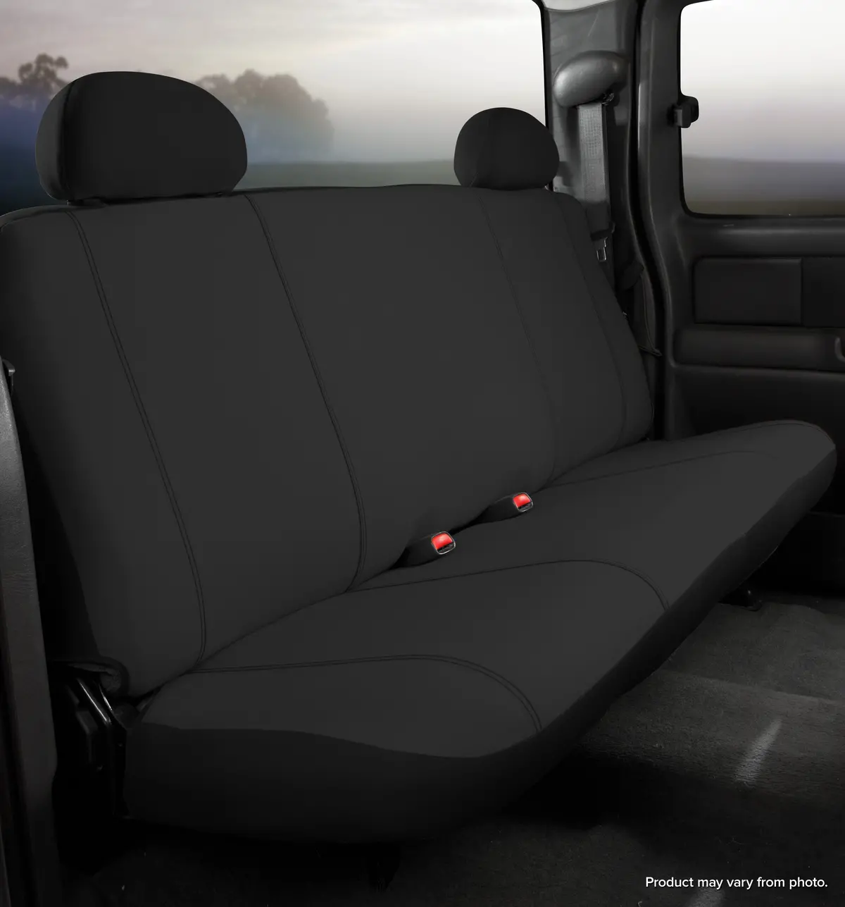 Sp80 Series - Seat Protector Poly-Cotton Custom Fit Rear Seat Cover - Black 1